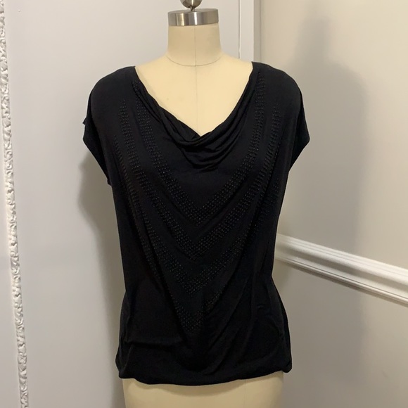 🔸 5/$35! Black beaded top by Flats & Heels - Picture 3 of 5